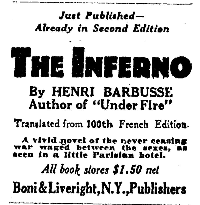 Henri Barbusse - Advertisement