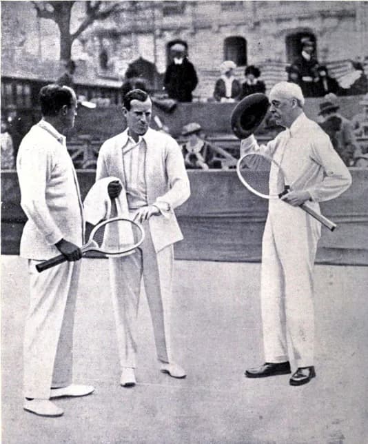 Arthur Balfour - Anthony Wilding and Lord Arthur Balfour at Nice, 1914