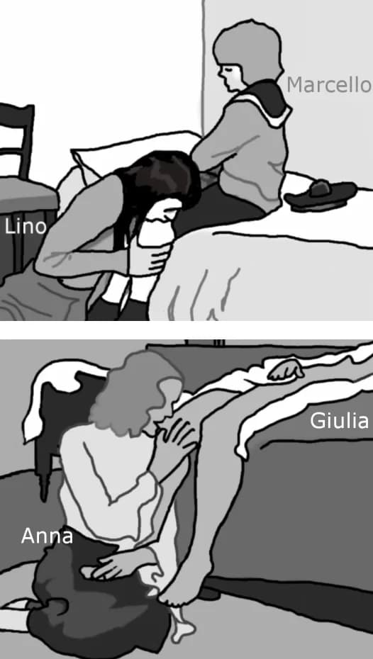 Alberto Moravia - A sketch to compare two scenes in the film "Il conformista" (1970)
