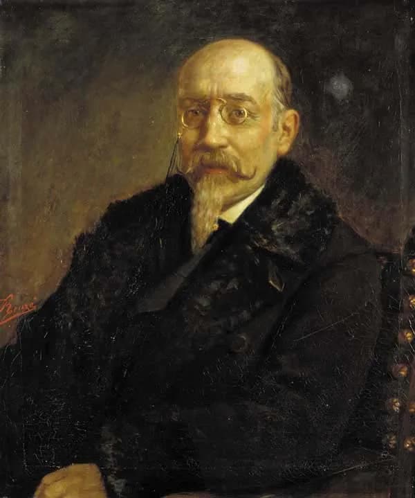 José Echegaray - Obraz španělského spisovatele Joseho Echegaray z roku 1890 od malíře 19. století Ferdinada Rouze. Protože jsou na internetu obrazy tohoto malíře již z roku 1875, je zřejmé, že zcela u