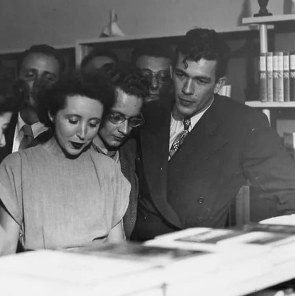 Anaïs Nin - Many authors and artists were featured in shows and signings put on by George Leite at daliel's bookstore and gallery in Berkeley, CA, from 1945 to 1952, including Anaïs Nin, Henry Miller,
