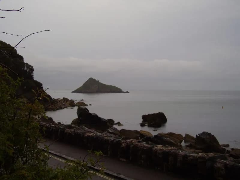 Enid Blyton - Thatcher Rock; which looks for some people like something (e.g. like Kirrin Island) out of Enid Blyton's Books!