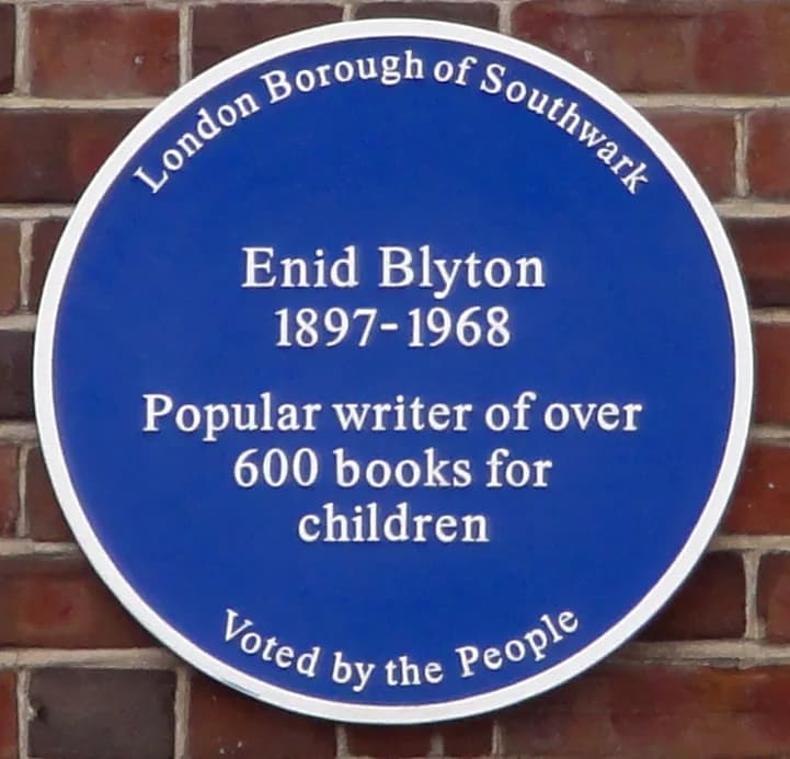 Enid Blyton - Blue plaque for Enid Blyton near Dulwich Library.