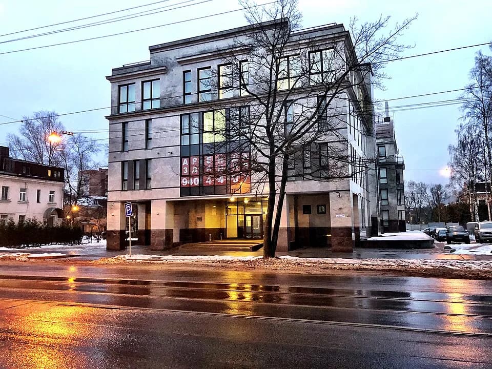 Yevgeny Prigozhin - The Internet Research Agency building, dubbed the Russian troll factory, is seen at 55 Savushkina Street in St. Petersburg, Russia. The building is now for rent.
