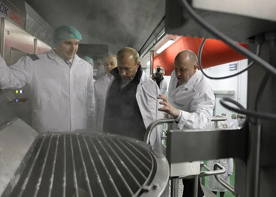 Yevgeny Prigozhin - Prime Minister Vladimir Putin looked over the factory's production chain and was shown new vending machines that accept cards. The factory's director, Yevgeny Prigozhin, remarked t