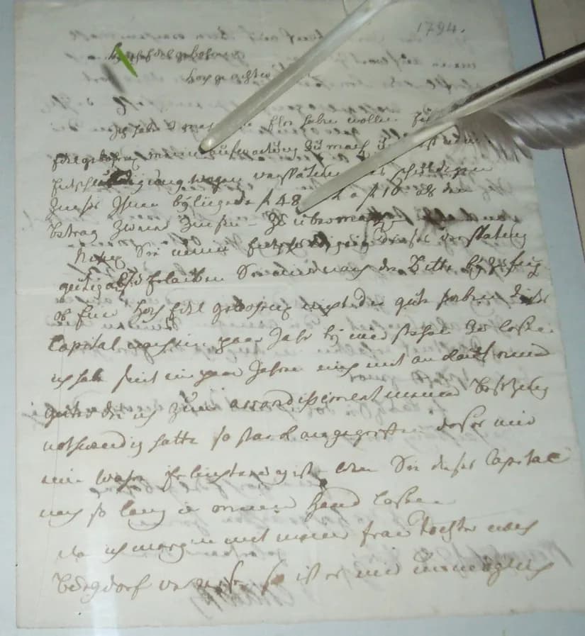 Johann Heinrich Pestalozzi - Letter from Johann Heinrich Pestalozzi, Schloss Wildegg AG, Schweiz
