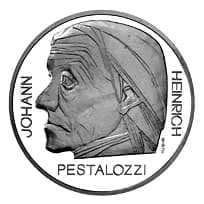 Johann Heinrich Pestalozzi - Swiss Commemorative Coin 1977 CHF 5 obverse