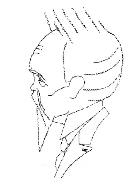 Jean Perrin - Jean Perrin (1870-1942), Nobel Laureate in Physics (1926)Drawing by Gheorghe Manu (1903-1961), Romanian physicist