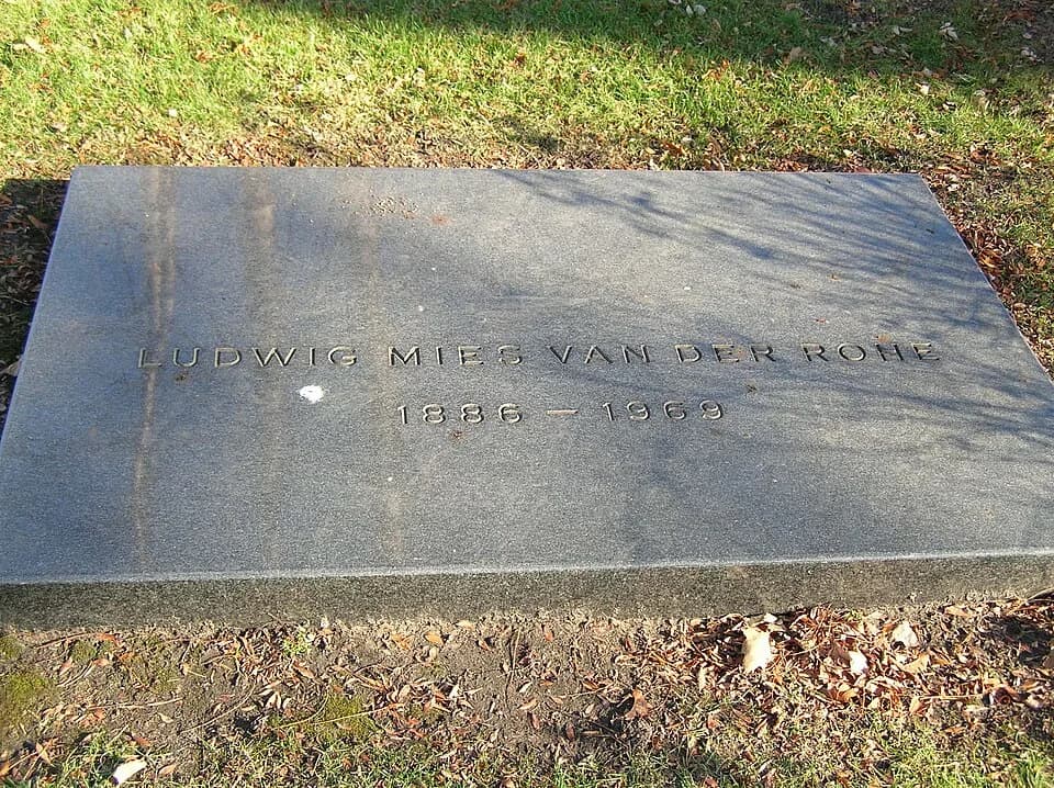 Ludwig Mies van der Rohe - Headstone from grave of Ludwig Mies van der Rohe