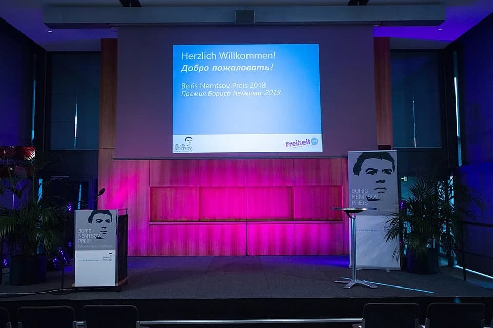 Boris Nemtsov - Verleihung des Boris Nemzow Preises am 20. Juni 2018 in Bonn an Nadezhda Mityushkina