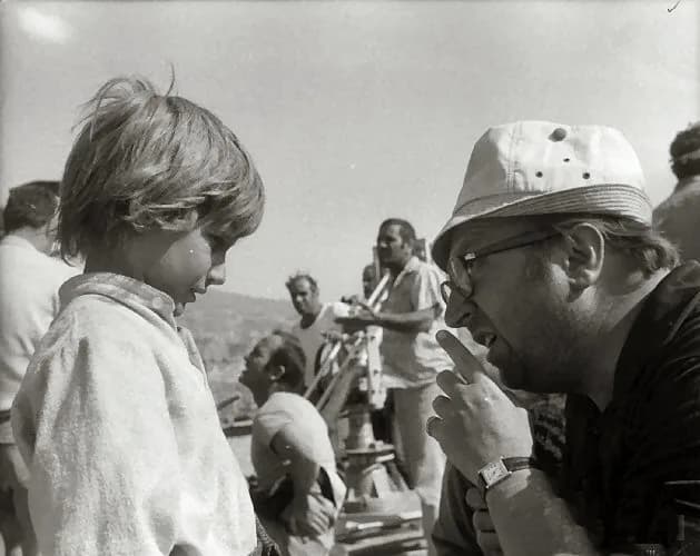 Sergio Leone - Enzo Santaniello (a sinistra) e Enzo Leone sul set di "C'era una volta il West".