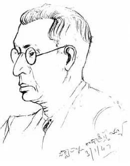 Sarvepalli Radhakrishnan - Potrait of Mr. President by Bujjai (son of famous telugu poet Devulapalli Krishna Sastri) and signed by Radhakrishnan himself in telugu.
Year : 1947[1]