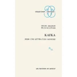 Gilles Deleuze - portada de la primera edición en francés del libro Kafka, por una literatura menor