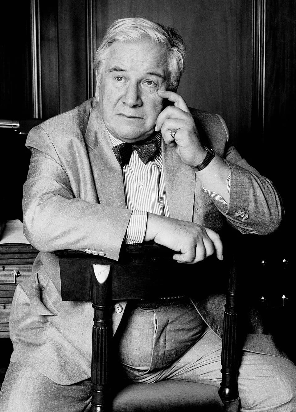 Peter Ustinov - Sir Peter Ustinov in London. The photo was taken in his suite at the Berkeley hotel, over tea and a feast of jam scones and cream buns. Note: He was not knighted until 1990. Charlesjsh