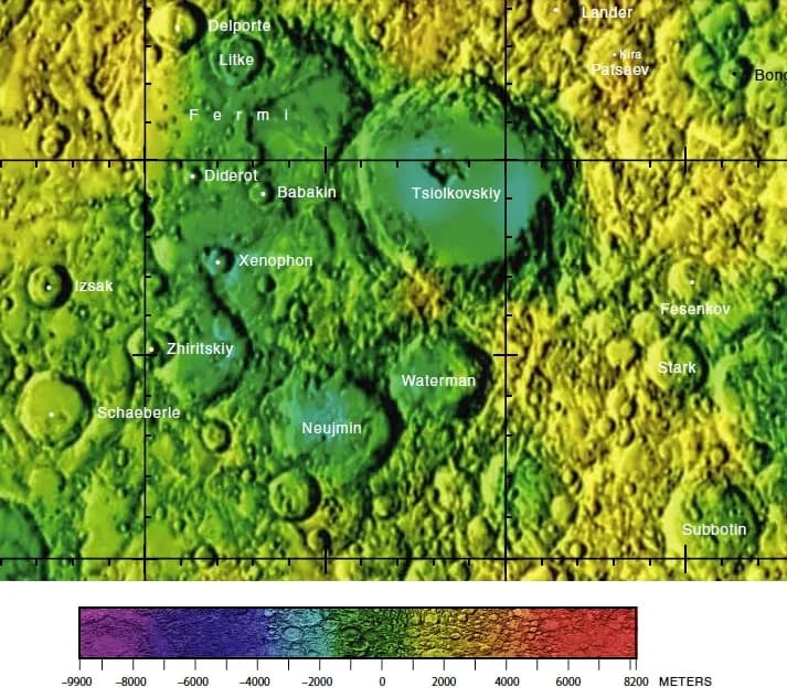 Johannes Stark - Part of the far side lunar chart is used for the presentation