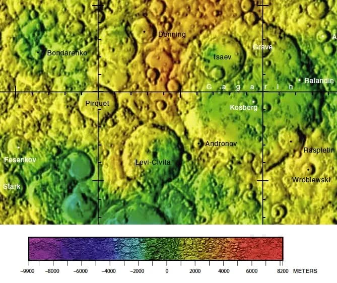 Johannes Stark - Part of the USGS far side lunar chart