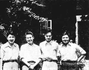 Chen-ning Yang - An old photo of 4 famous Chinese scientists
