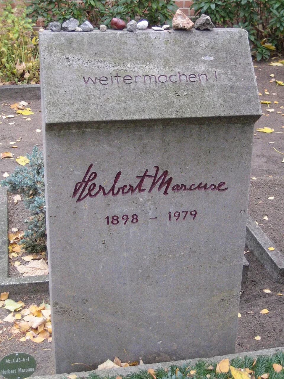 Herbert Marcuse - Berlin, Dorotheenstaedtischer Friedhof (... cemetery). Tomb of Herbert Marcuse, philosopher.