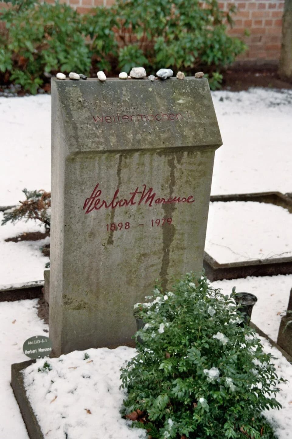 Herbert Marcuse - Grave of Herbert Marcuse on the Friedhof der Dorotheenstädtischen und Friedrichswerderschen Gemeinden, Berlin, Germany.