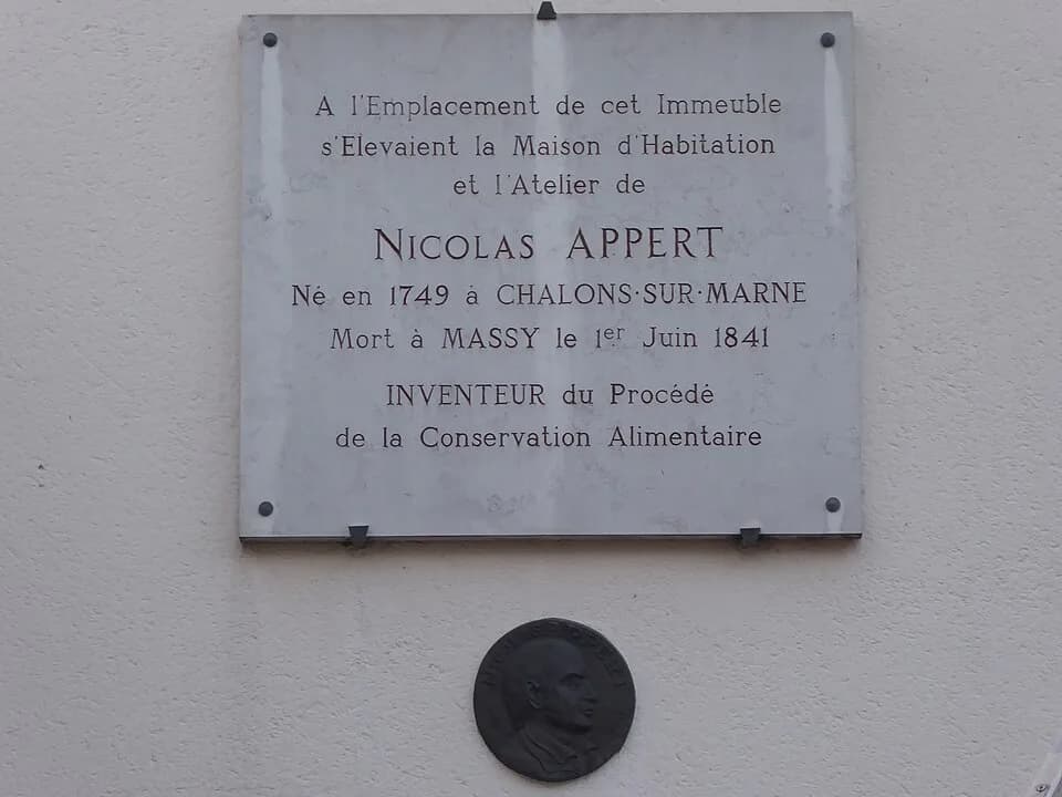 Nicolas Appert - Nicolas Appert plaque sur son ancienne maison et atelier