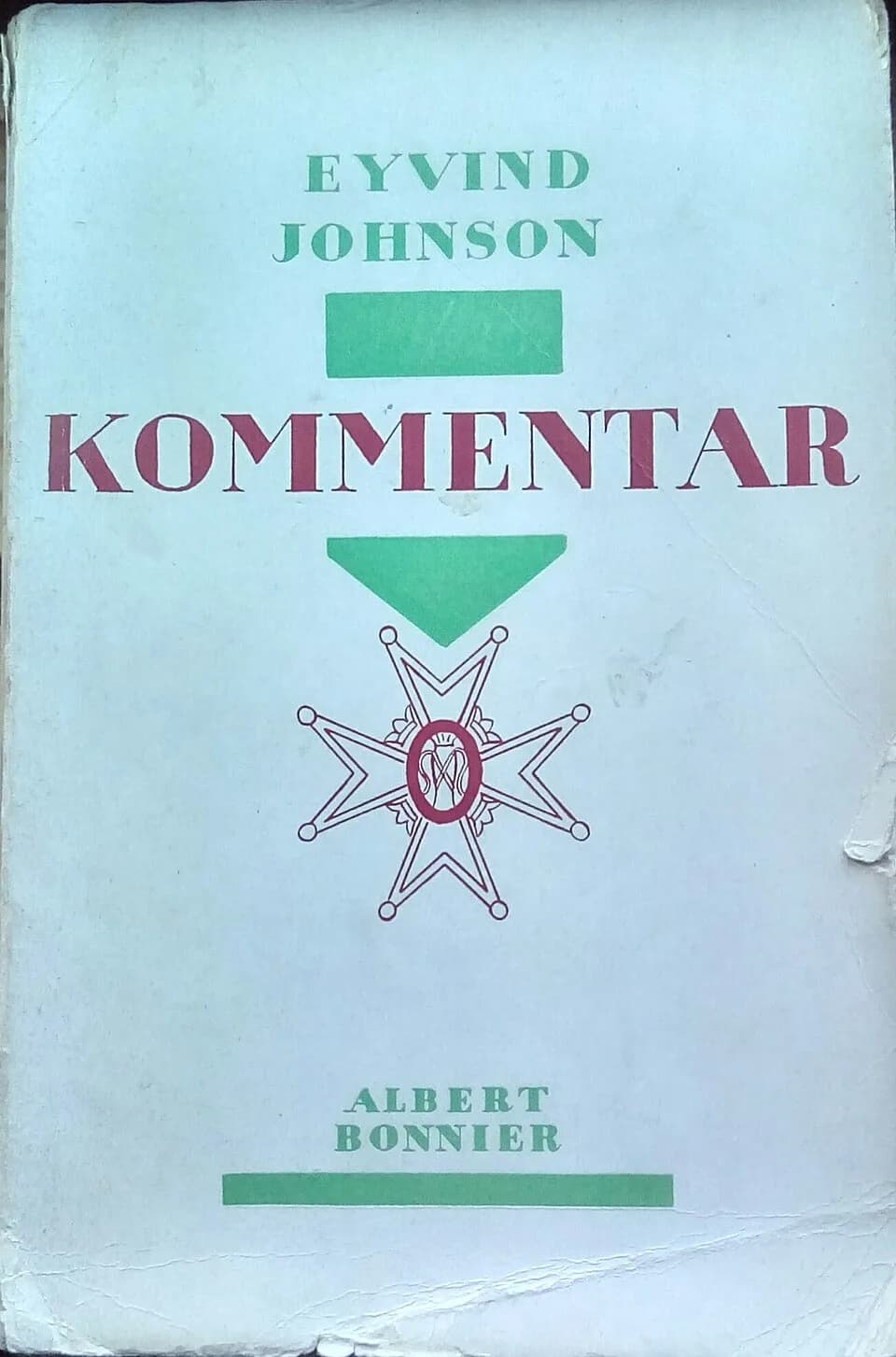 Eyvind Johnson - Omslag till Eyvind Johnsons roman Kommentar till ett stjärnfall, Albert Bonniers förlag 1929.