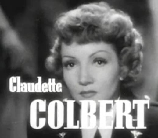 Claudette Colbert - Cropped screenshot of Claudette Colbert from the trailer for the film So Proudly We Hail!.