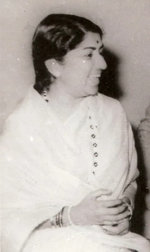 Lata Mangeshkar - Indian singer Lata Mangeshkar as a young woman