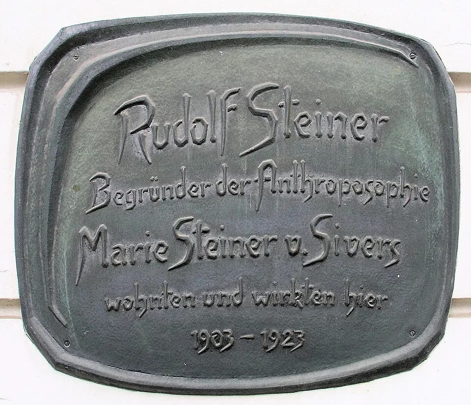 Rudolf Steiner - Memorial plaque, Rudolf Steiner, Motzstraße 30, Berlin-Schöneberg, Germany