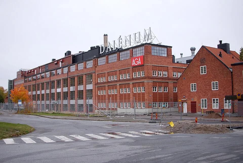 Gustaf Dalén - Dalénum industriområde på Lidingö, verkstadsblocket, byggår 1916-1917, arkitekt Erik Hahr (fasader), AB Industribyrån (Theodor Anton Bergen).