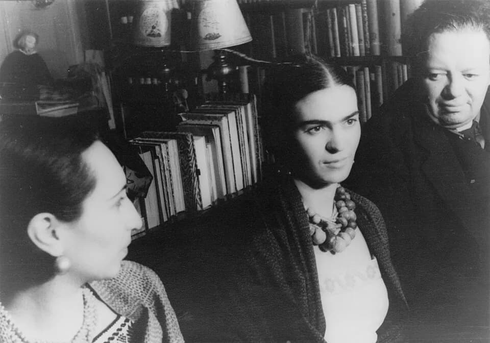 Diego Rivera - Portrait of Diego Rivera and Malu Block and Frida Kahlo de Rivera