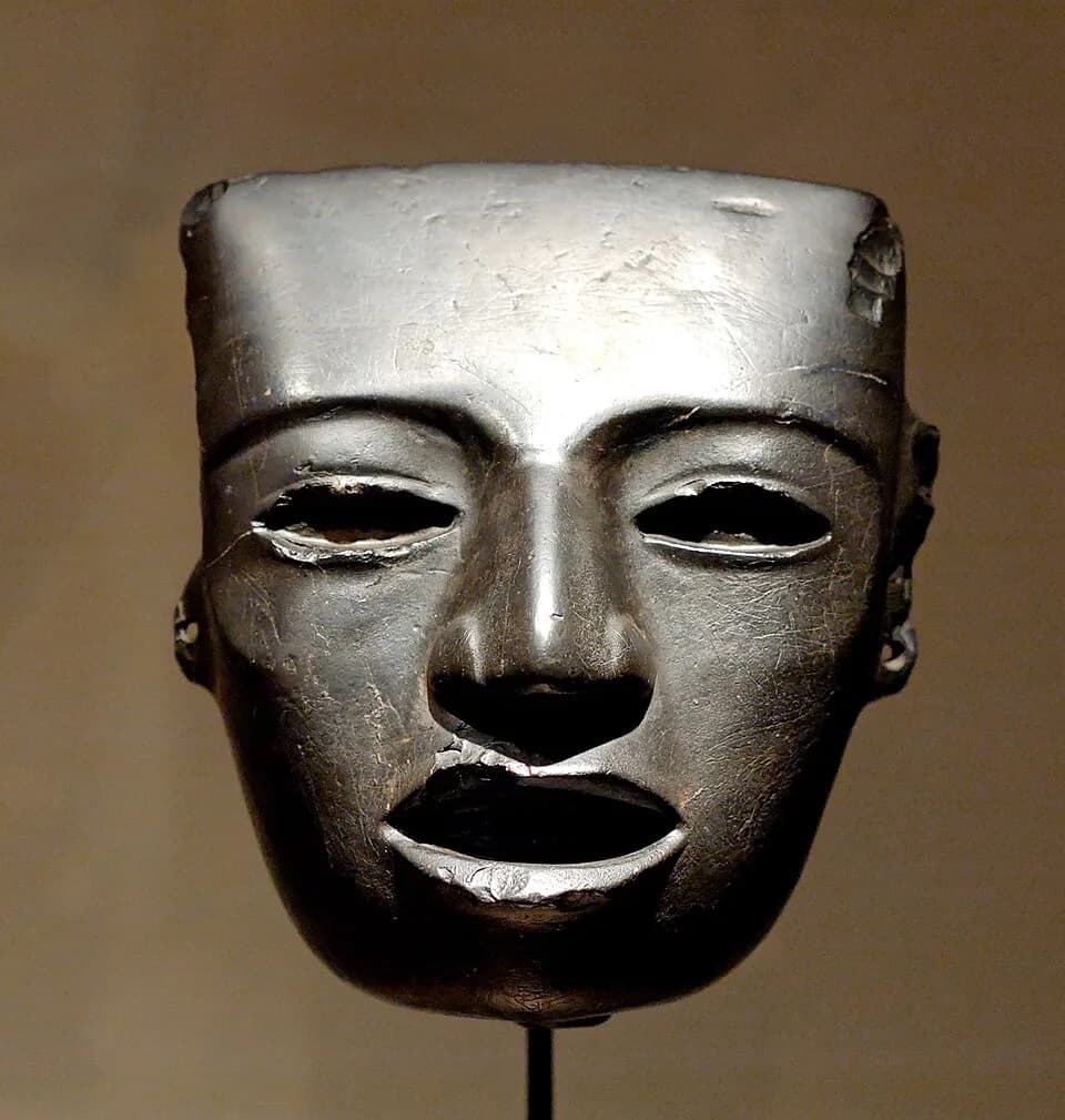 Diego Rivera - Stone mask from Teotihuacán. Stone, Mexico, Classical Period (3rd-7th century).