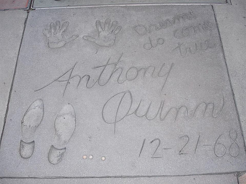 Anthony Quinn - Anthony Quinn Footprint