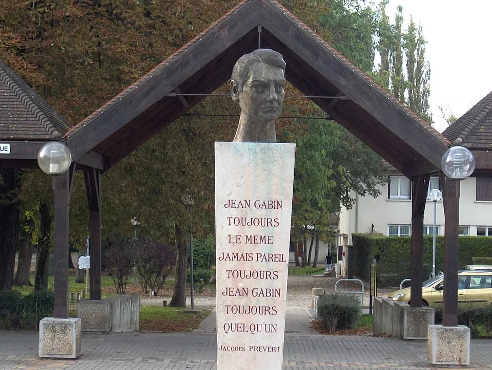 Jean Gabin - Buste de Jean Gabin à Mériel