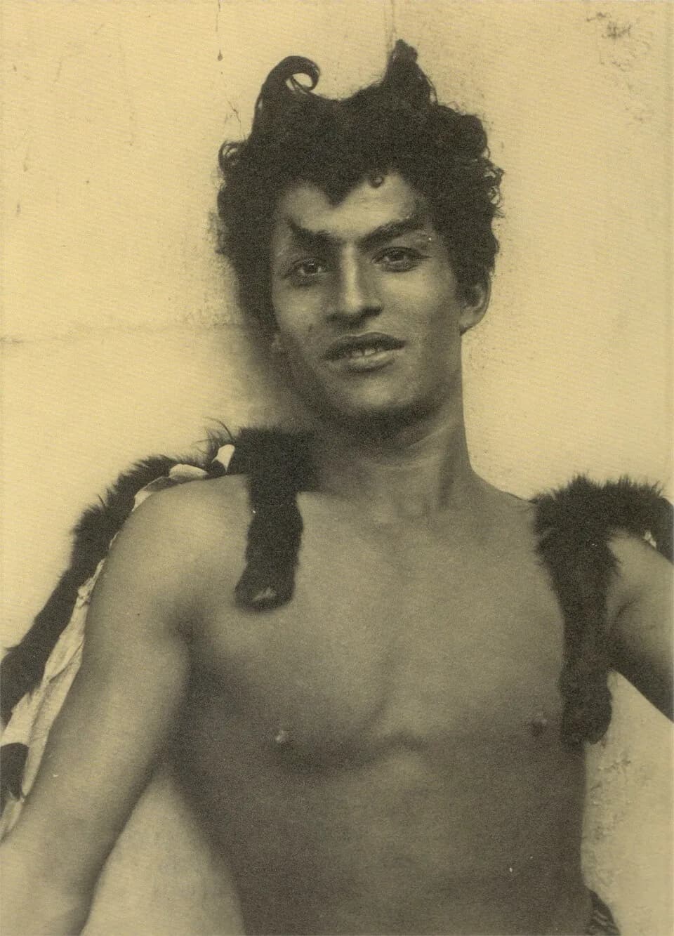 Roland Barthes - Wilhelm von Gloeden (1856–1931), "Faun". Catalogue number: 1241. Cm 15,9x22,2. This image was printed in 1900, captioned as "Faun", in: "Velhagen &amp; Klasings Monatshefte", XIV 1899