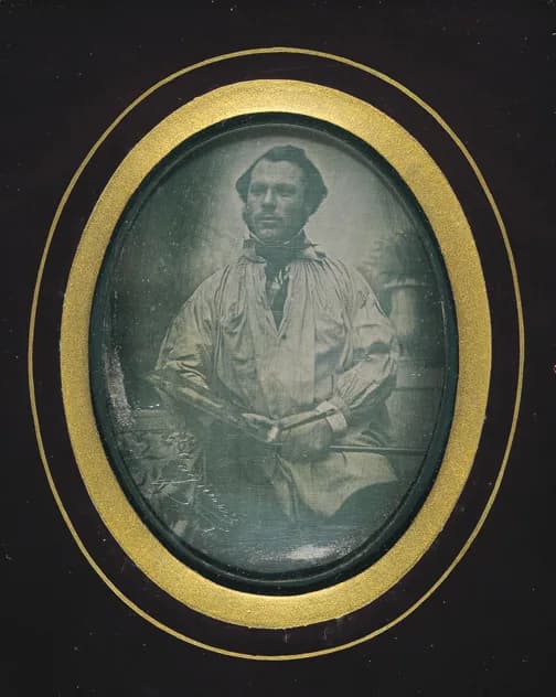 Louis Daguerre - Photographie du peintre Hippolyte Sebron par Louis Daguerre.