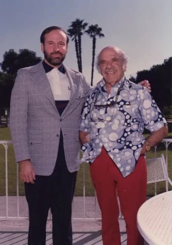 Frank Capra - Photo of director Frank Capra (right) and Alan Greenberg in La Quinta, CA