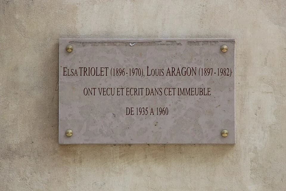 Louis Aragon - Former home of Elsa Triolet and Louis Aragon at 18 rue de La Sourdière in Paris