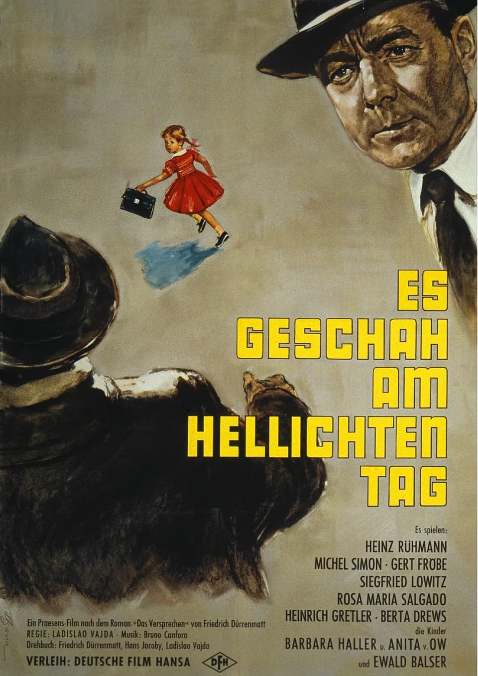 Friedrich Dürrenmatt - Movie poster for the film It Happened in Broad Daylight (1958).
