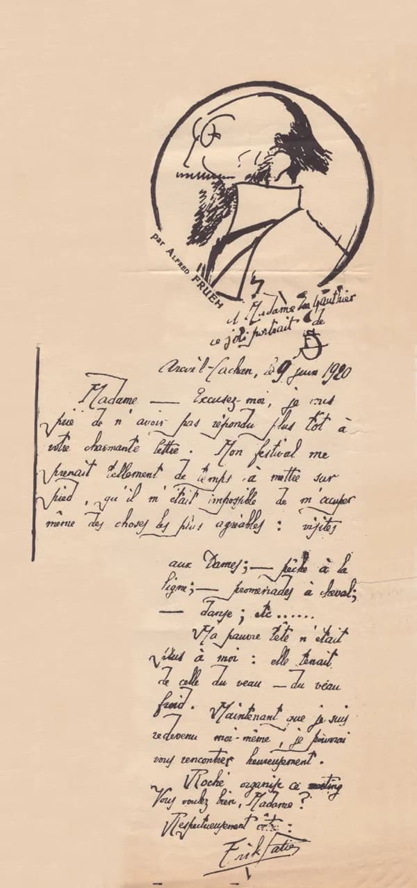 Erik Satie - Letter from Erik Satie to Éva Gauthier