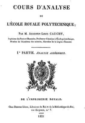 Augustin-Louis Cauchy - Title page of textbook by Cauchy. First published in 1897 by Académie des sciences (France), Ministère de l'éducation nationale, Paris, Gauthier-Villars. November 2007 scan mad