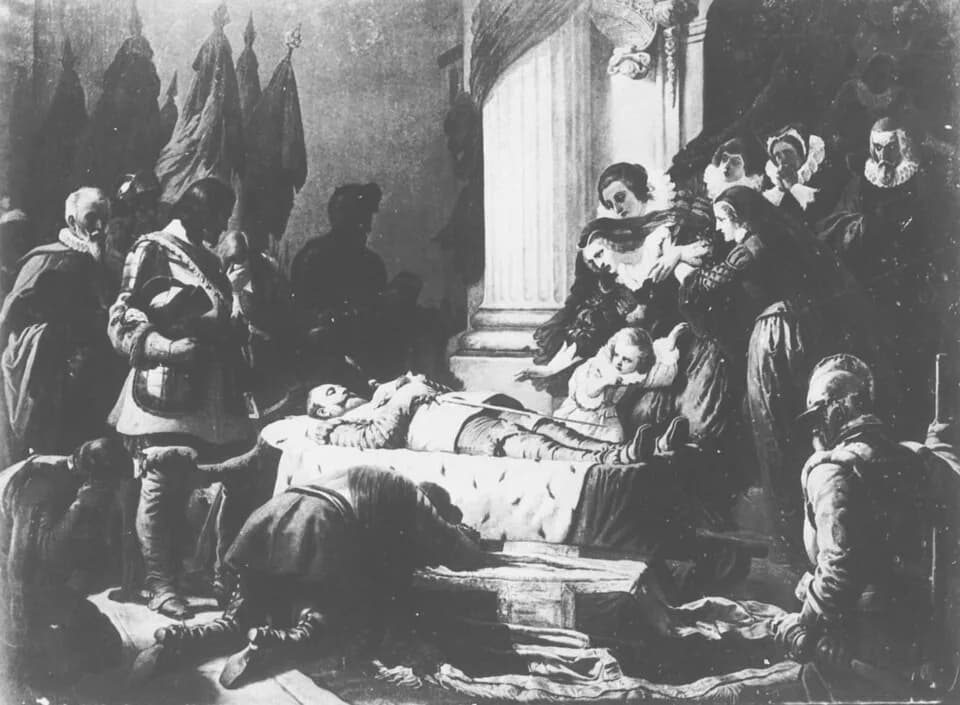 Gustavus Adolphus of Sweden - Feodor Dietz - König Gustav Adolf auf dem Totenbette.jpg