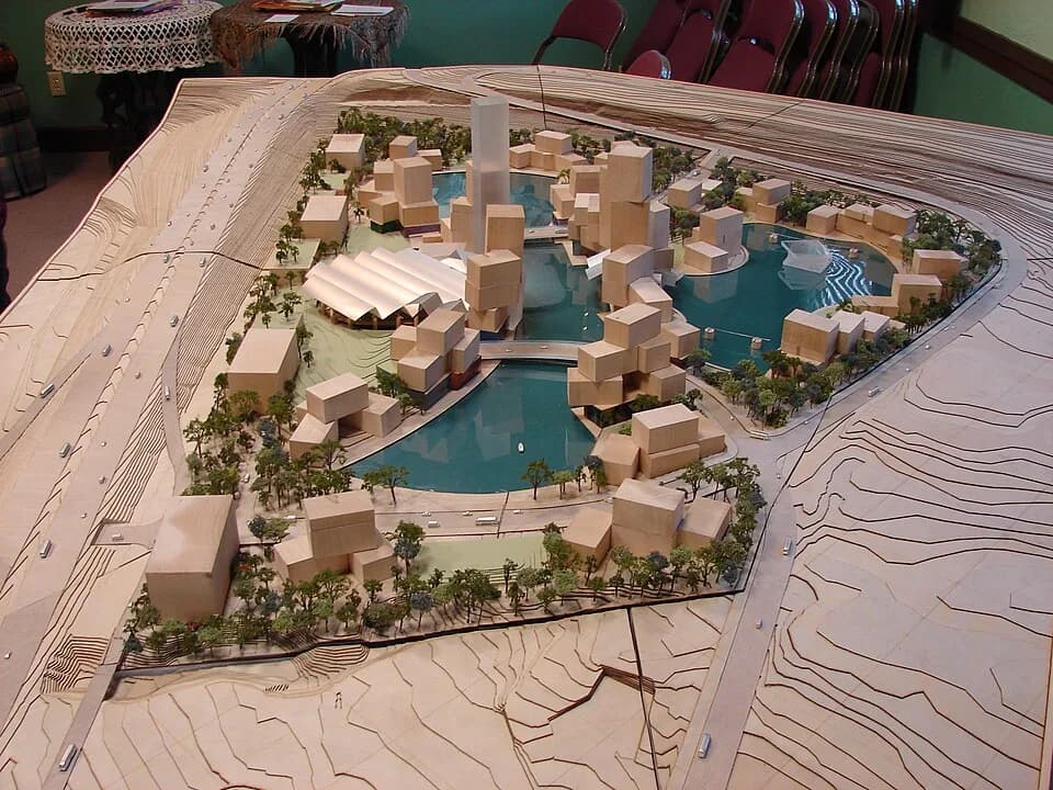 Frank Gehry - Frank Gehry designed hotel and conference center model to be built in Lehi, UT.