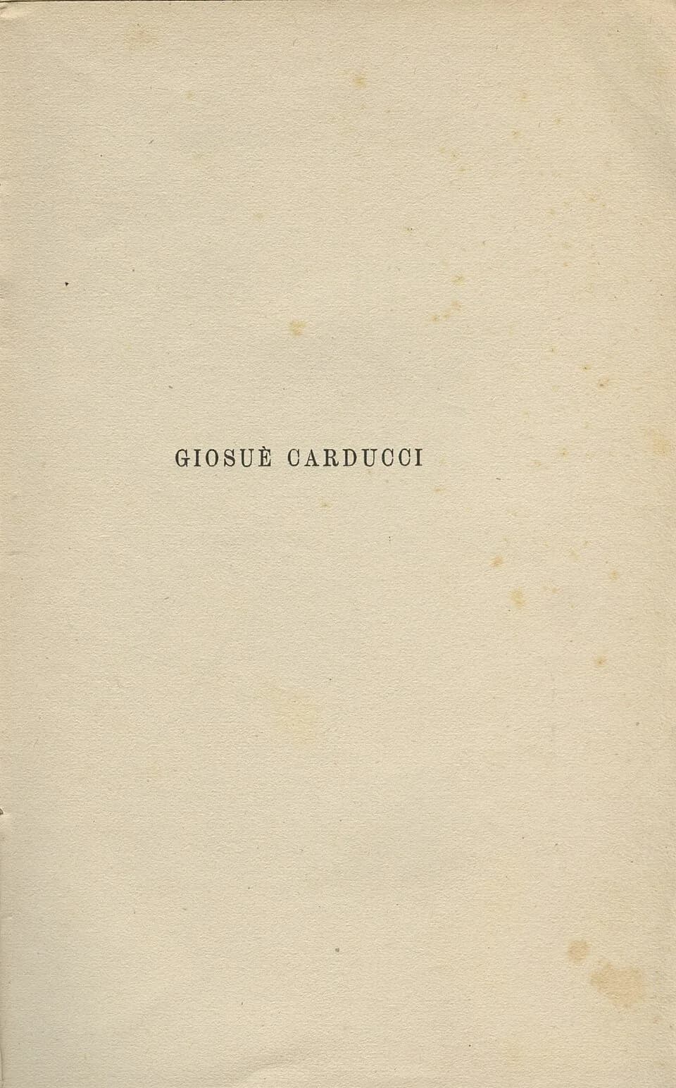Benedetto Croce - Photo of the book "Giosuè Carducci - Studio critico", printed in 1927.
