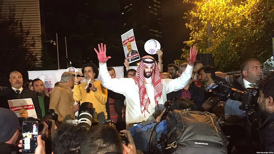Jamal Khashoggi - Protest in front of the Consulate General of Saudi Arabia in Istanbul following the murder of Jamal Khashoggi.