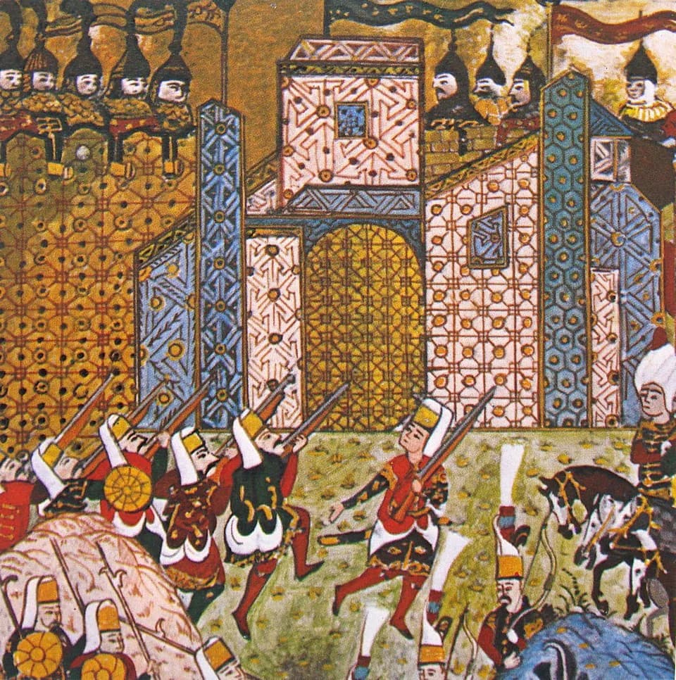 Arnold J. Toynbee - Ottoman Janissaries and the defending Knights of St. John, Siege of Rhodes (1522)