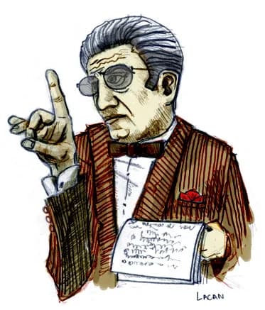 Jacques Lacan - Drawing. Jacques Lacan, french psychoanalyst.