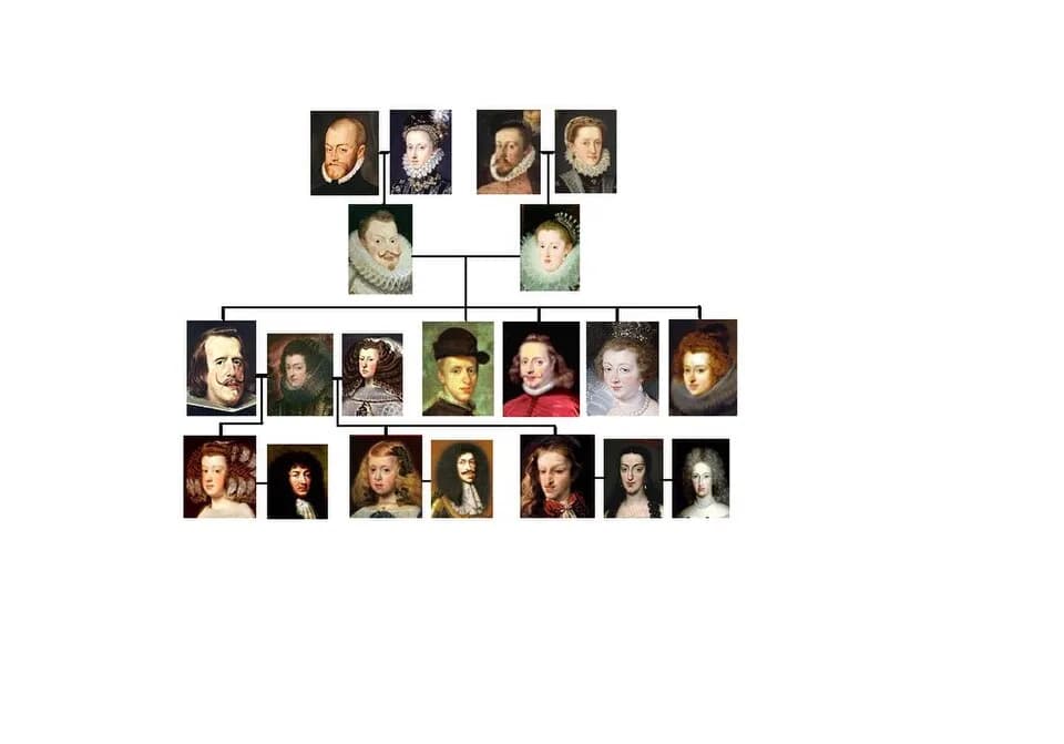 Charles II of Spain - Árbol genealógico de los últimos Habsburgos españoles.