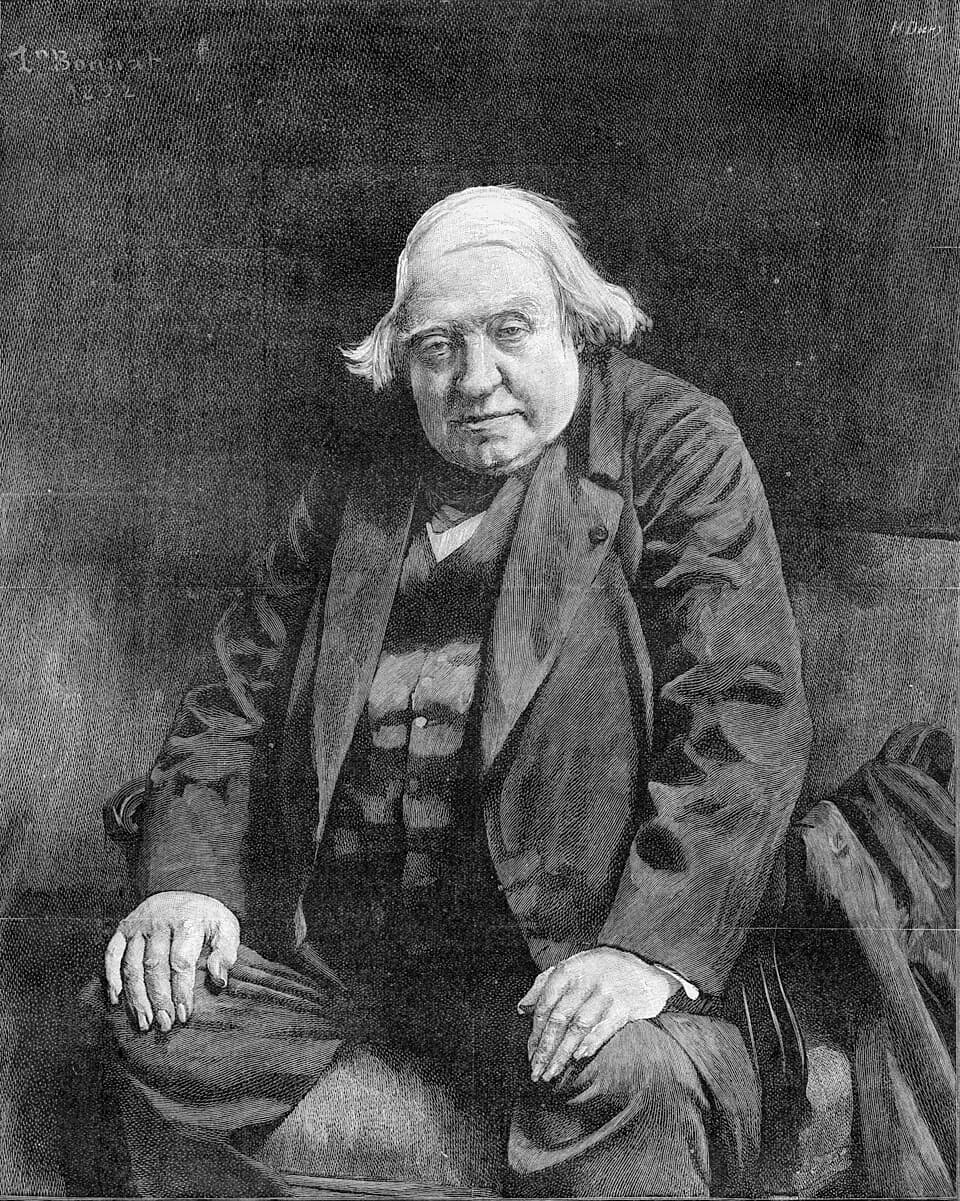 Ernest Renan - portrait gravé