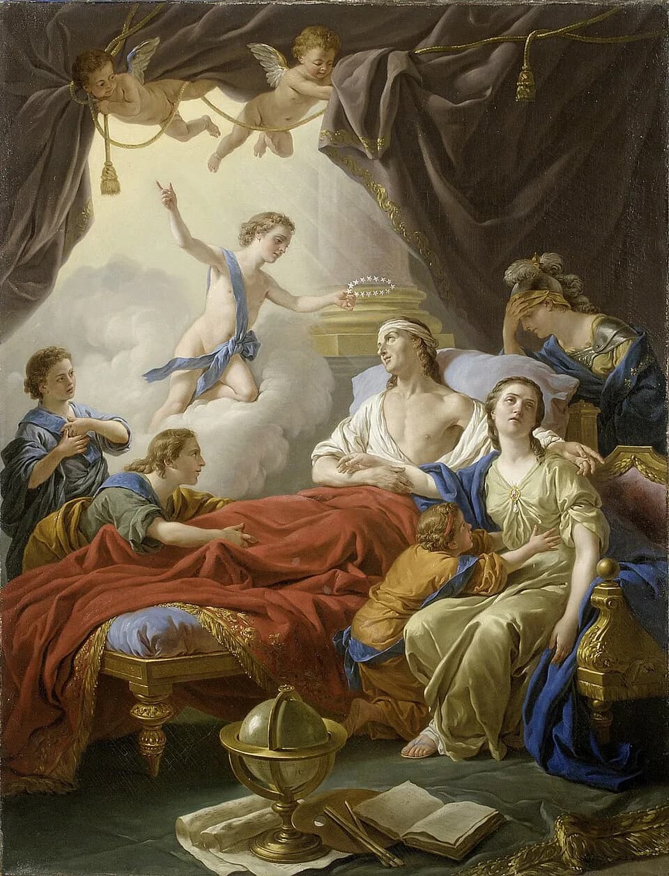 Charles X of France - Lagrenee, Louis Jean - Allegory on the Death of the Dauphin - 1765.jpg