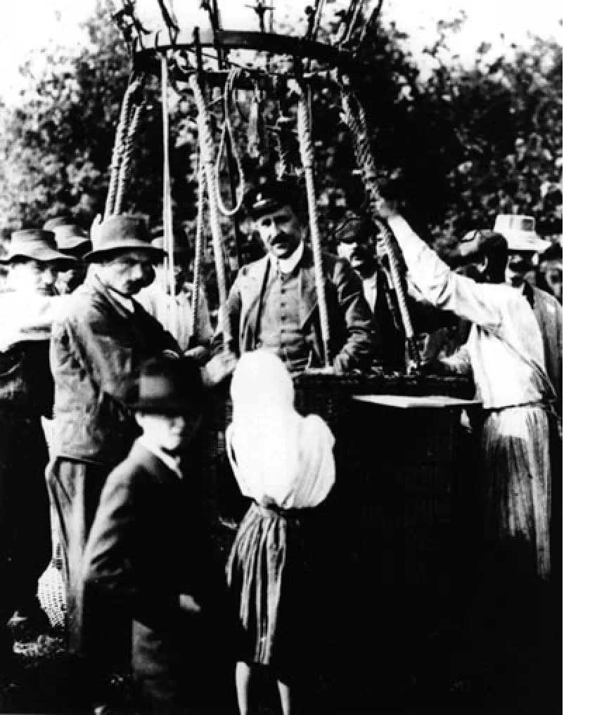 Victor Francis Hess - Victor Franz Hess back from his balloon flight in August 1912